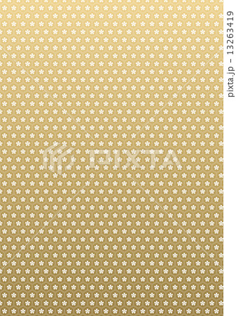 和風地紋　桜亀甲文様（金） 13263419