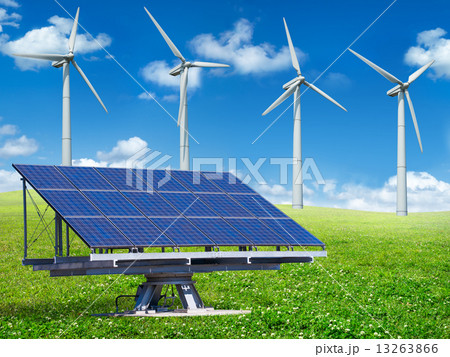 太陽光発電と風力発電 太陽光発電と風力発電 13263866