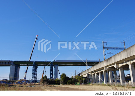 圏央道建設中 上越新幹線交差付近 2014年12月 接続完了の図 圏央道建設中 上越新幹線交差付近 2014年12月 接続完了の図 13263971