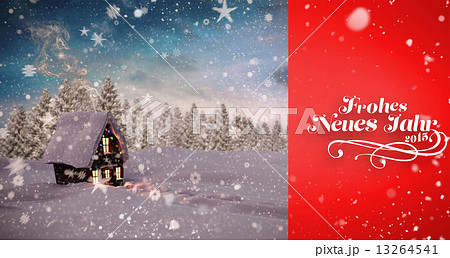 Composite image of snow falling 13264541