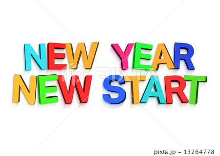 New year greeting in colourful letters 13264778