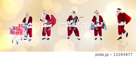 Composite image of different santas 13264877