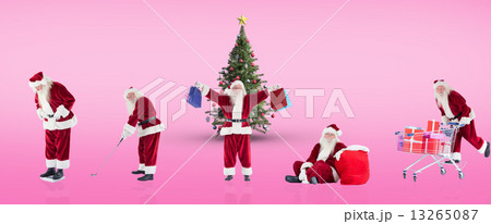 Composite image of different santas Composite image of different santas 13265087