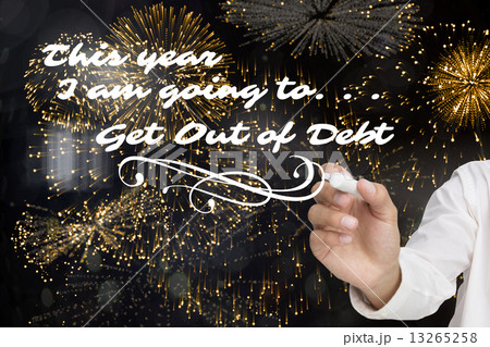 Composite image of businessman about to write something 13265258