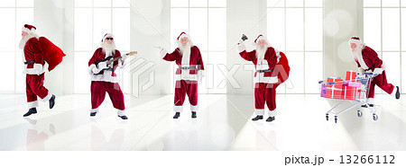 Composite image of different santas Composite image of different santas 13266112