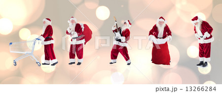 Composite image of different santas Composite image of different santas 13266284