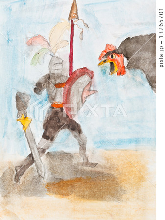 Knight fights with giant chicken 13266701