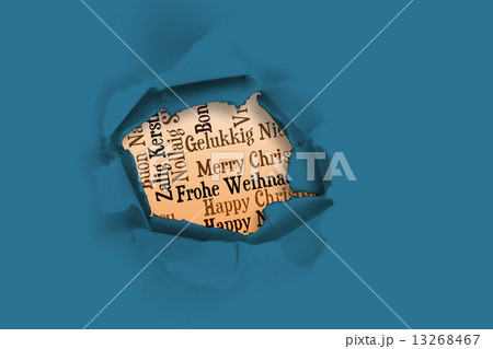 Composite image of circle hole in paper Composite image of circle hole in paper 13268467
