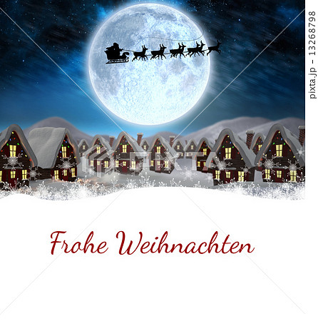 Composite image of christmas greeting in german 13268798