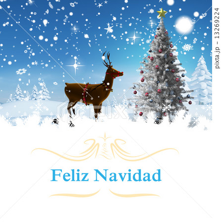 Composite image of Christmas greeting card 13269224