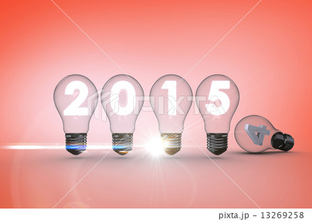 Composite image of 2015 with light bulb 13269258