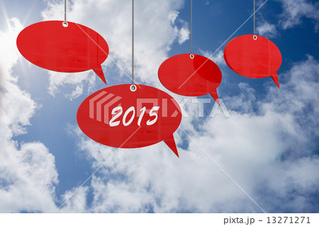 Composite image of 2015 speech bubble tags 13271271