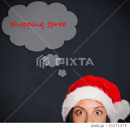 Composite image of woman surprised at the camera Composite image of woman surprised at the camera 13271373