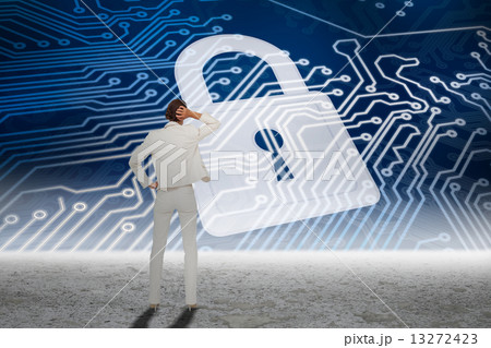 Composite image of thinking businesswoman Composite image of thinking businesswoman 13272423