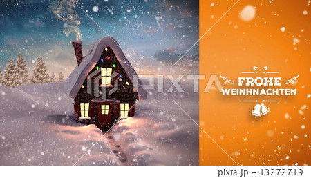 Composite image of snow falling 13272719