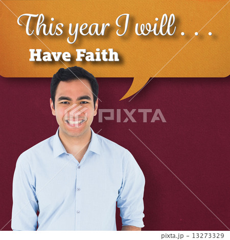 Composite image of smiling casual man standing Composite image of smiling casual man standing 13273329