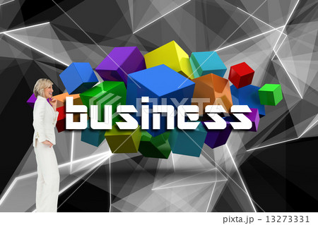 Composite image of thinking businesswoman Composite image of thinking businesswoman 13273331
