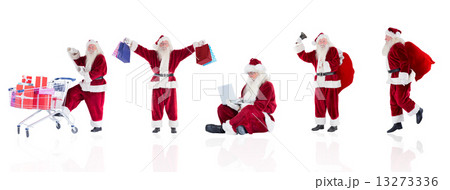 Composite image of different santas 13273336