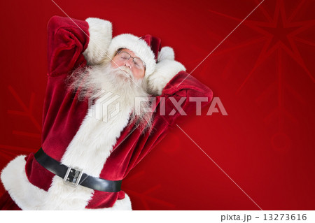 Composite image of sleeping santaの写真素材 [13273616] - PIXTA