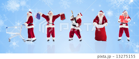 Composite image of different santas Composite image of different santas 13275155