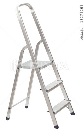short folding ladder isolated on white 13275265