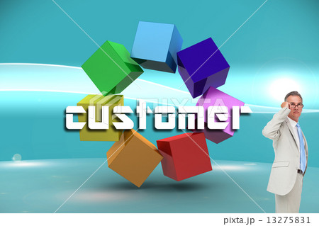 Composite image of thinking businessman 13275831