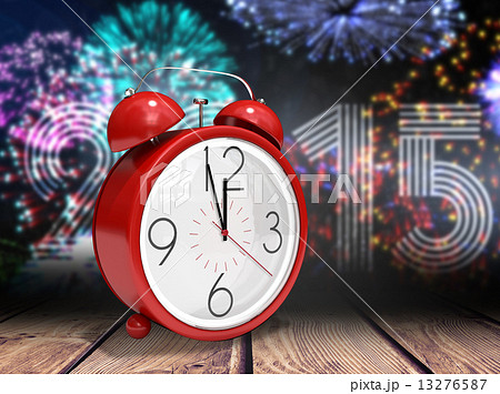 Composite image of alarm clock counting down to twelve 13276587