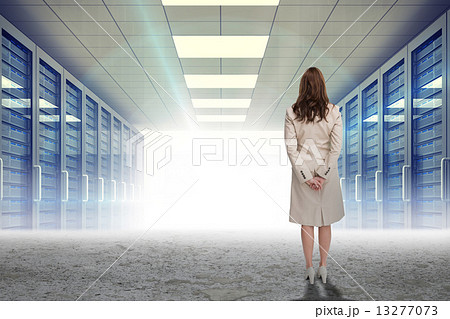 Composite image of rear view of businesswoman Composite image of rear view of businesswoman 13277073