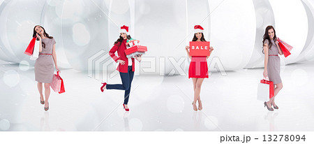 Composite image of different elegant brunettes 13278094