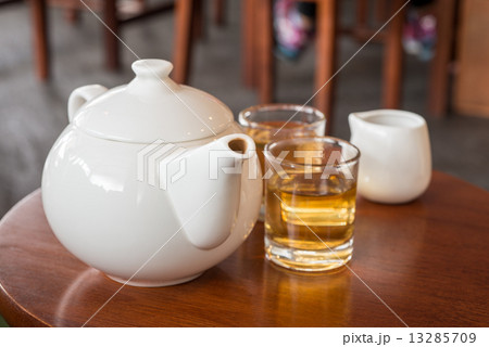 Tea Set on a Wooden Table 13285709