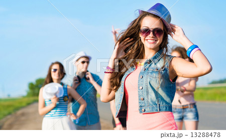 stylish young woman in sunglasses stylish young woman in sunglasses 13288478