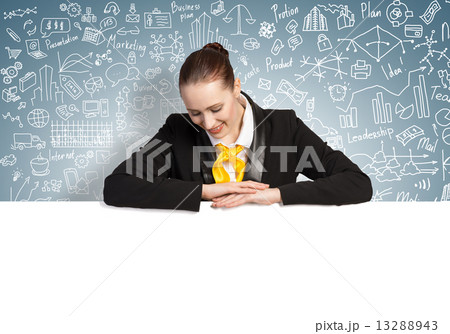 Businesswoman presenting something 13288943