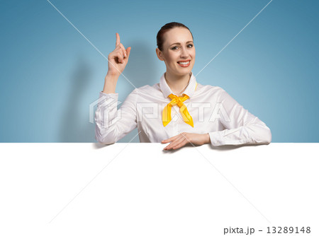 Woman presenting something 13289148