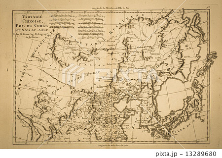 古地図 アジア図の写真素材