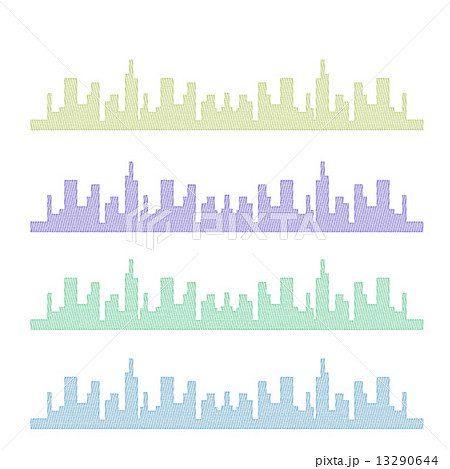 ビル 都心 都会 風景 景色 ビル群 のイラスト素材