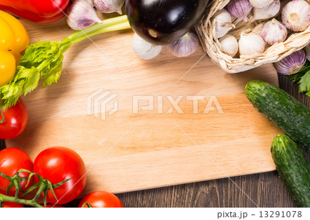 vegetables on the kitchen board 13291078
