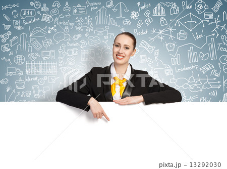Businesswoman presenting something 13292030