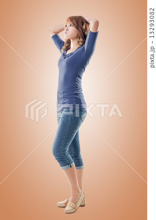 Excited Asian young girl Excited Asian young girl 13293082