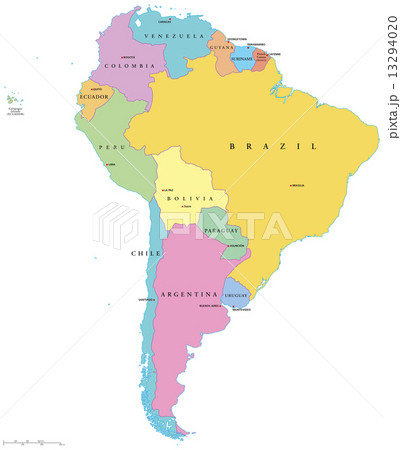 South America Single States Map South America Single States Map 13294020