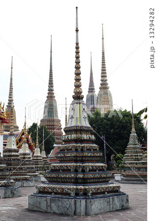 Thai pagoda on Wat Pho temple, Bangkok, Thailand  13294282