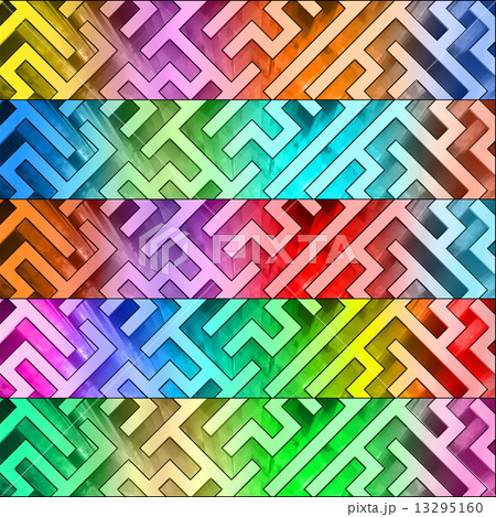 Set of colorful maze headers 13295160