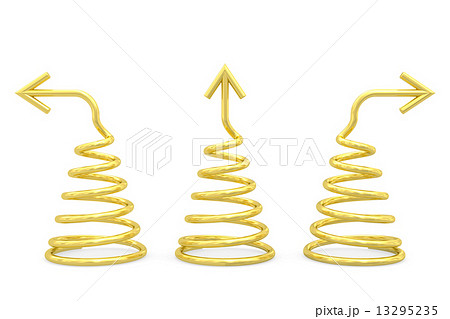 Golden spirals with different direction arrows on white Golden spirals with different direction arrows on white 13295235
