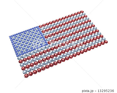 USA flag composed of different color brilliants USA flag composed of different color brilliants 13295236