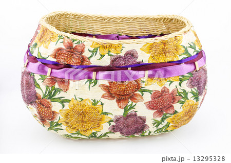 decoupage wicker basket 13295328