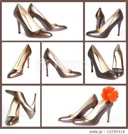 New elegant shoes on high heel New elegant shoes on high heel 13295418