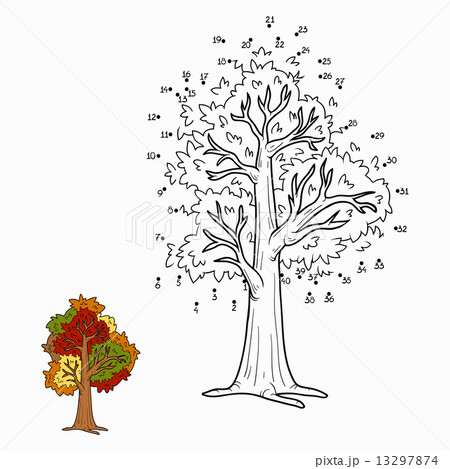 Numbers game (autumn tree) 13297874