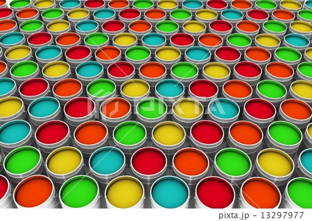 open buckets with a paint open buckets with a paint 13297977