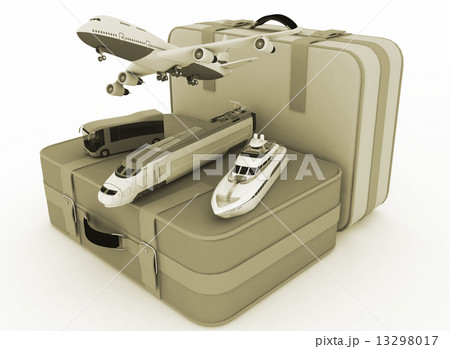 concept of transport for trips. 3d render illustration concept of transport for trips. 3d render illustration 13298017