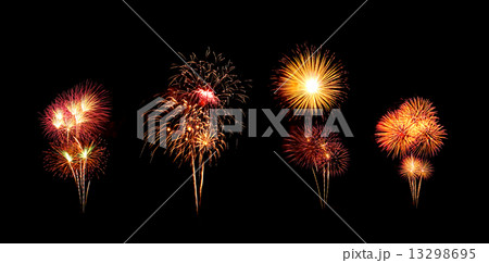 beautiful fireworks over sky 13298695