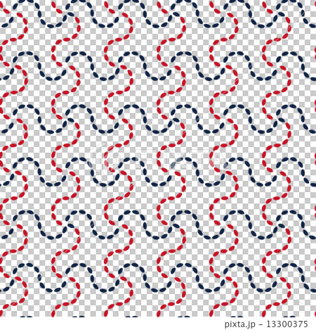 Sashimo風格背景·圖案之字形連接（紅色×藍色BG傳輸） 13300375